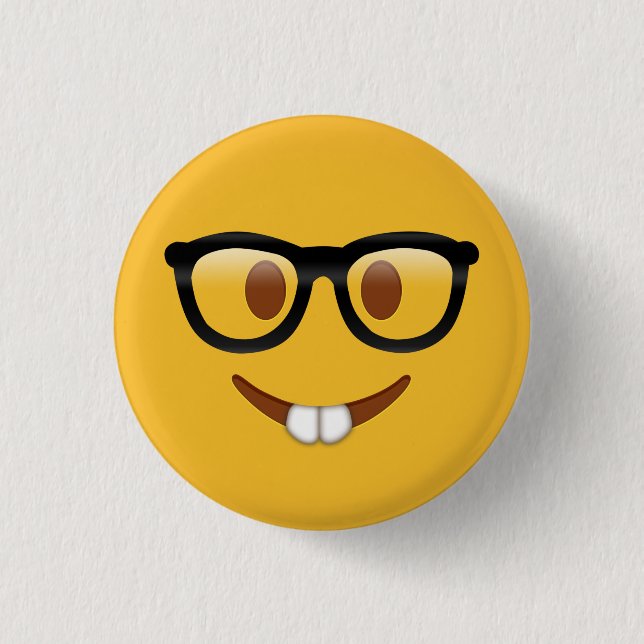 Nerd Emoji Button (Vorderseite)