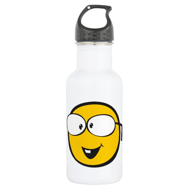 Nerd Emoji Trinkflasche (Vorderseite)