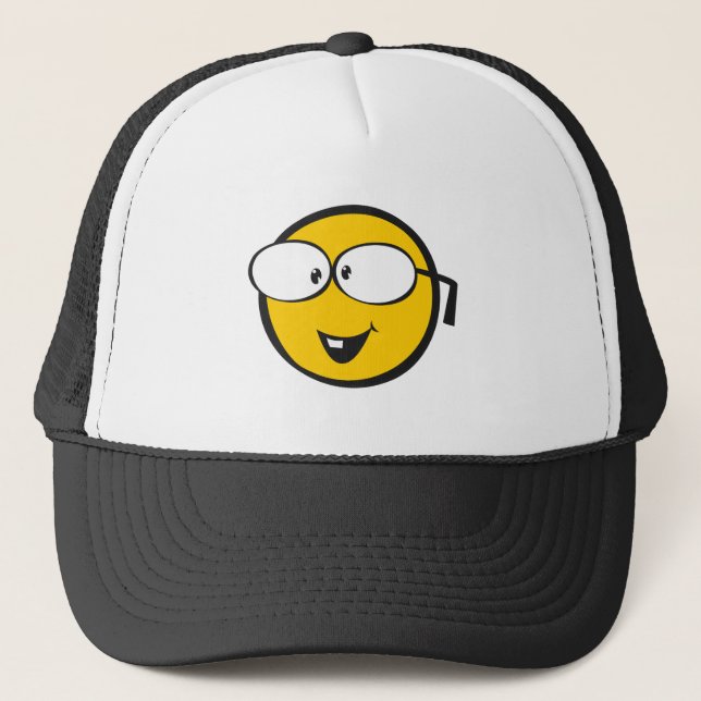 Nerd Emoji Truckerkappe (Vorderseite)