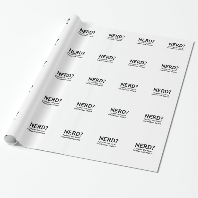Nerd? Funny, Geeky Design Geschenkpapier (Ungerollt)