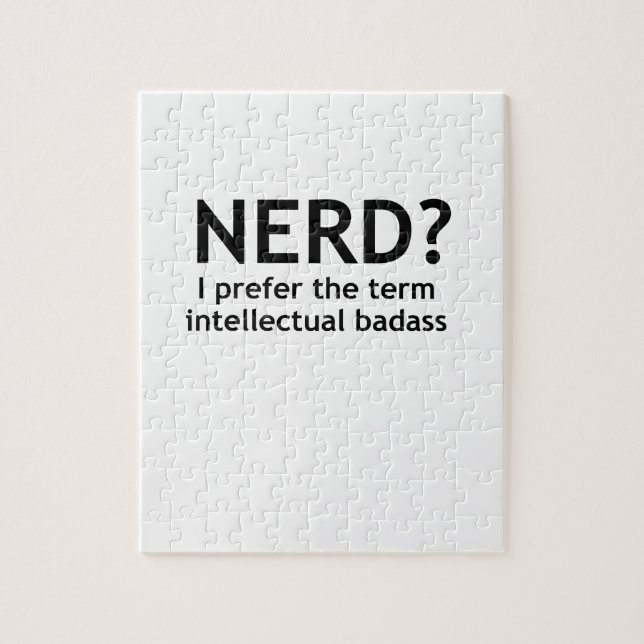 Nerd? Funny, Geeky Design Puzzle (Vertikal)