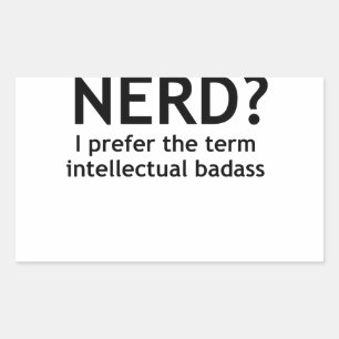 Nerd? Funny, Geeky Design Rechteckiger Aufkleber