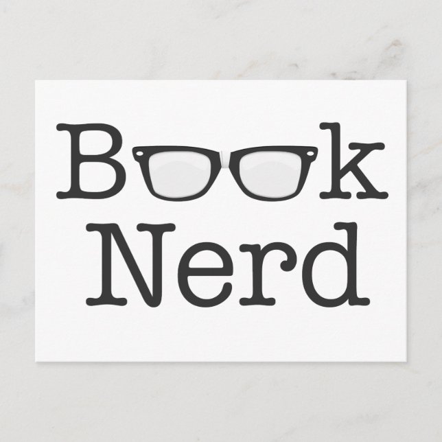 Nerd Funny Spectacle Text Postkarte (Vorderseite)
