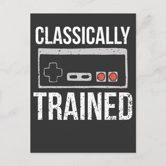 Nerd für Videospielcontroller Postkarte (Vorderseite)