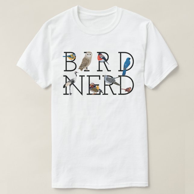 Nerd für Vögel 5 T-Shirt (Design vorne)
