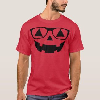 Nerd Geek Kürbislaterne Halloween Pumpace T-Shirt