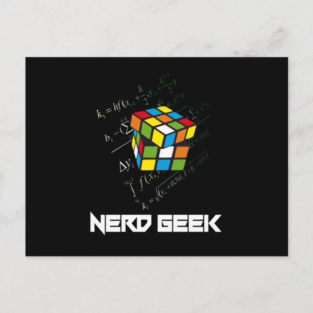 Nerd Geek Mah Informatik Funny Gift Idee Postkarte (Vorderseite)