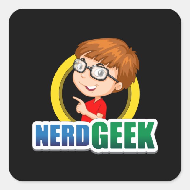 Nerd Geek Science Mathematik Computer Funny Gift I Quadratischer Aufkleber (Vorderseite)