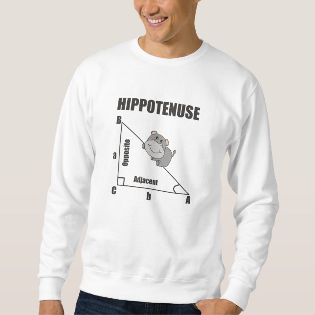 Nerd Geometrie Hippotenuse Hypotenuse Math Sweatshirt (Vorderseite)