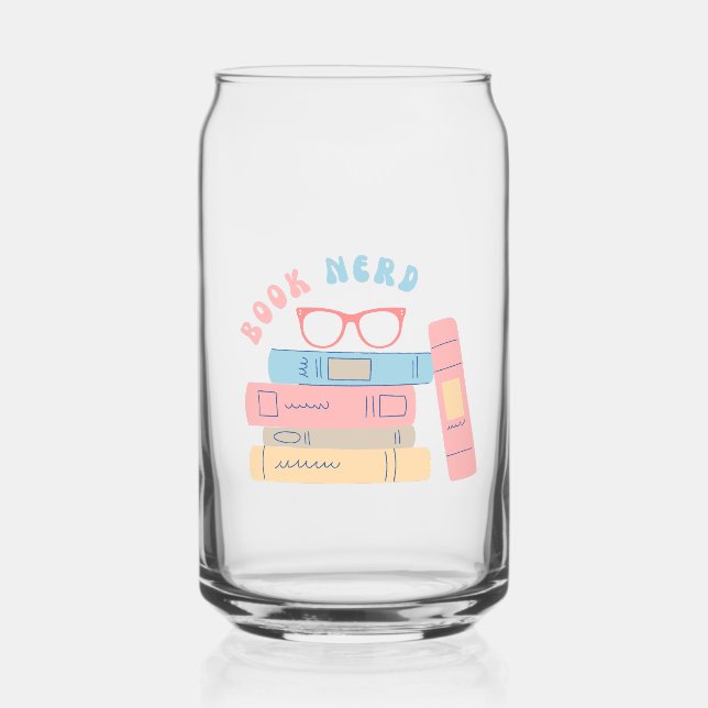 Nerd Girl Retro Design Dosenglas (Vorderseite)