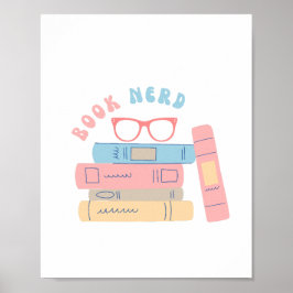 Nerd Girl Retro Design Poster