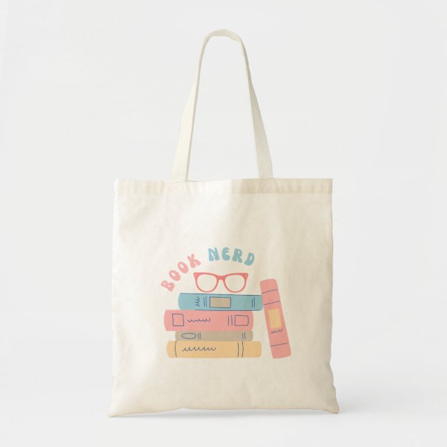 Nerd Girl Retro Design Tragetasche (Vorne)