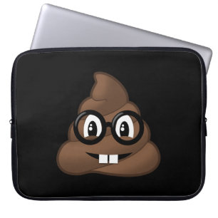 Nerd-Gläser kacken Emoji Laptopschutzhülle