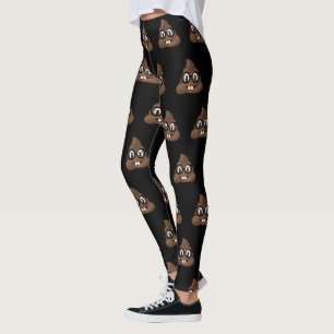 Nerd-Gläser kacken Emoji Leggings