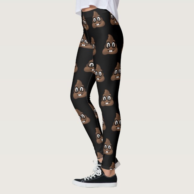 Nerd-Gläser kacken Emoji Leggings (Links)
