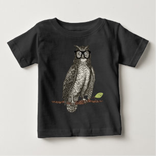 Nerd Glasses Niedlich Owl Baby T-shirt