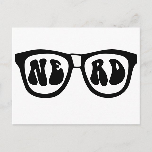 Nerd Glasses Postkarte (Vorderseite)