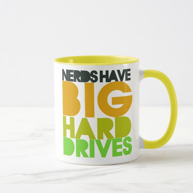 Nerd haben große Festplatten Tasse (Rechts)