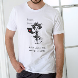 Nerd Humor Valentine T‑Shirt – Custom Text T-Shirt
