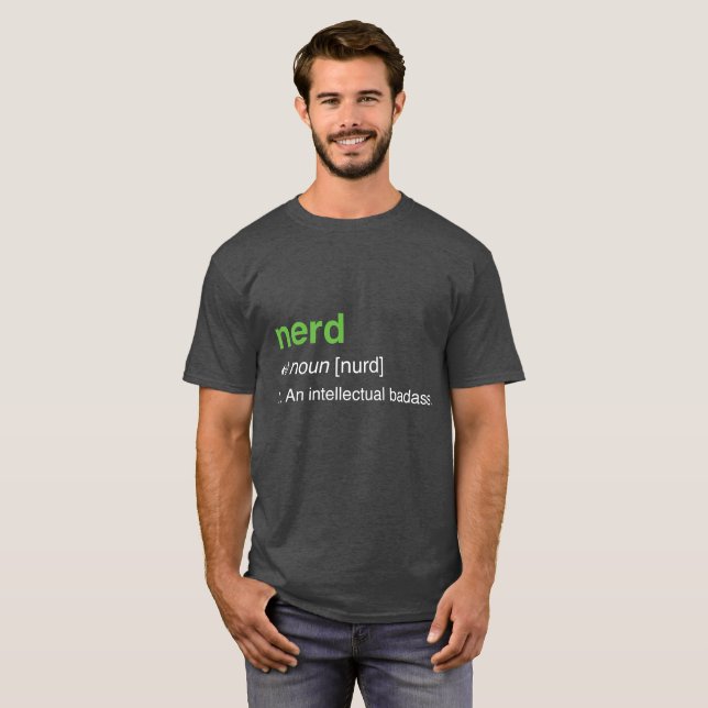 Nerd - intellektuelle badass T-Shirt (Vorne ganz)