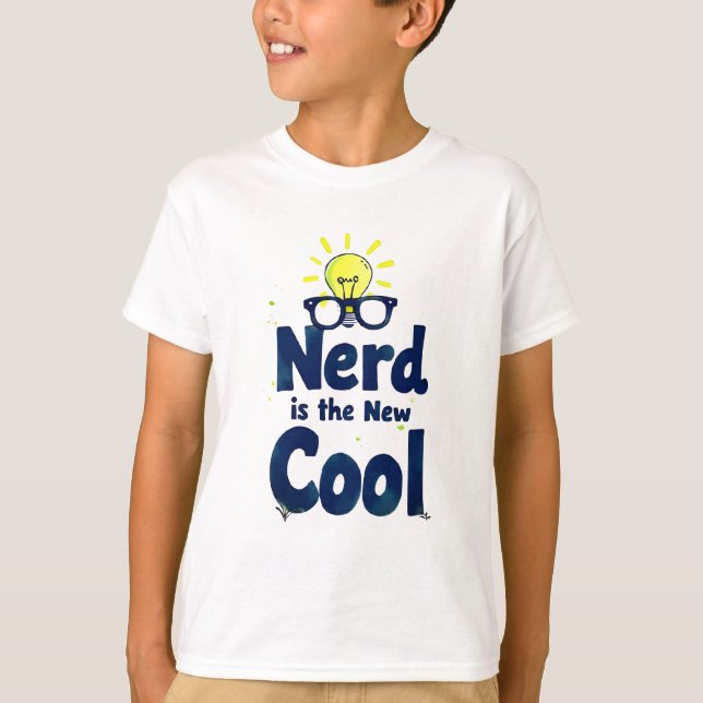 Nerd ist das neue Coole - Glasses Graphic School T T-Shirt (Vorderseite)