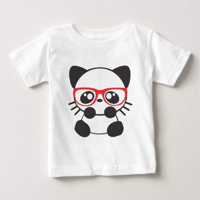 Nerd-Katze Baby T-shirt (Vorderseite)