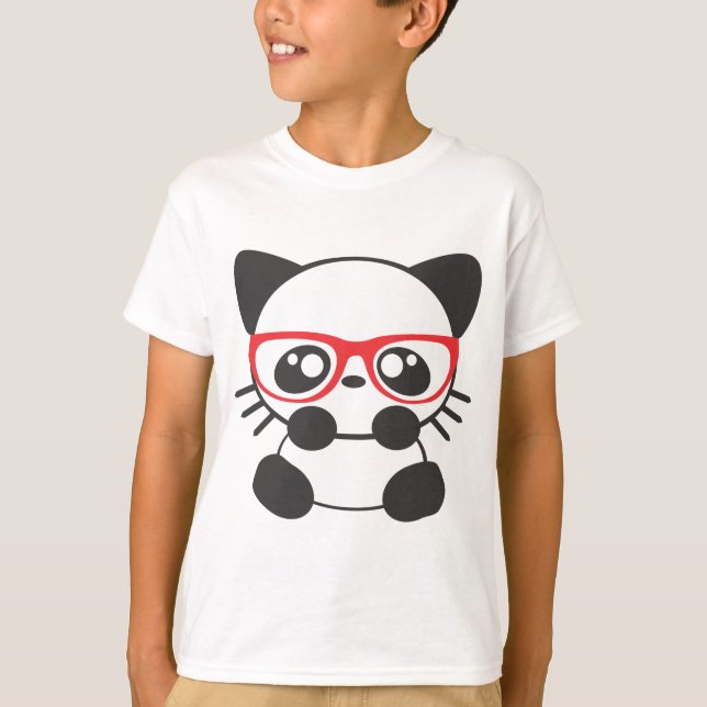 Nerd-Katze T-Shirt (Vorderseite)