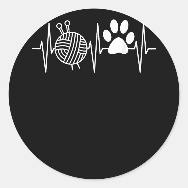 Nerd Knittern Funny Oma Mama Strick Nadeln Garne Runder Aufkleber (Vorderseite)