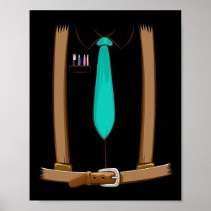 Nerd Kostüm Halloween Niedlicher Depp Geek Son Gam Poster