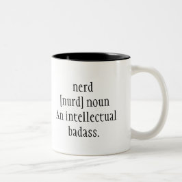 Nerd [Krankenschwester] ein intellektuelles Zeiche Zweifarbige Tasse