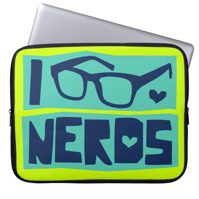 Nerd Liebe Laptopschutzhülle (Vorderseite)