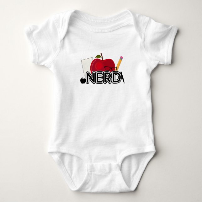 Nerd - Logo Baby Strampler (Vorderseite)