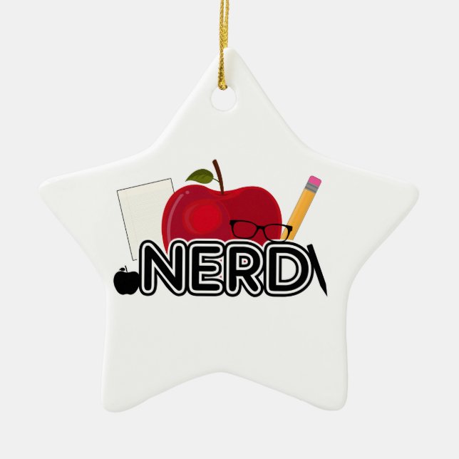 Nerd - Logo Keramik Ornament (Vorne)