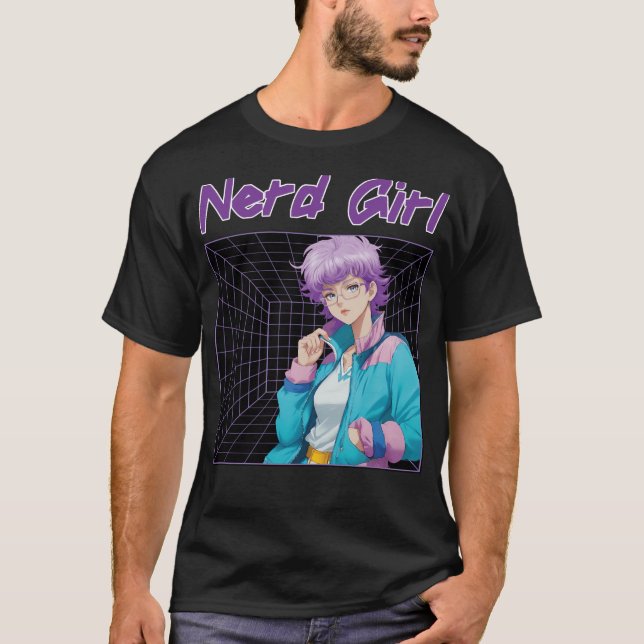 Nerd Mädchen  T-Shirt (Vorderseite)