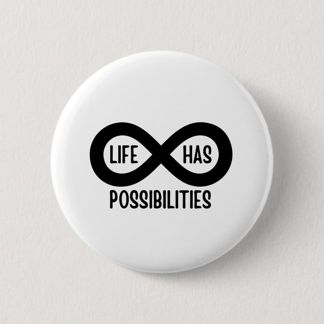 Nerd Mathematik Life hat Möglichkeiten Button (Vorderseite)
