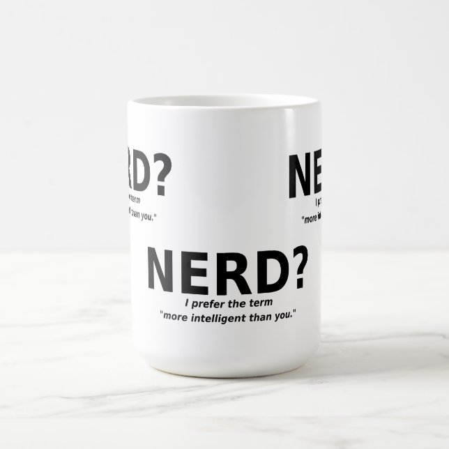 Nerd oder intelligenter lustiger Becher Tasse (Mittel)