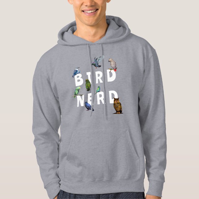 NERD, Papageien, Eule, Tauben, Kookaburra Hoodie (Vorderseite)