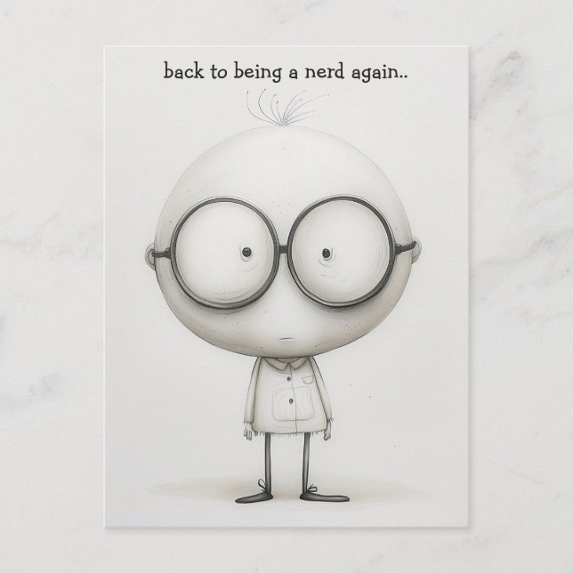 Nerd Postkarte (Vorderseite)