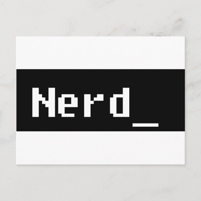Nerd Postkarte (Vorderseite)