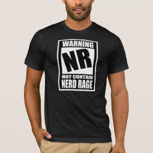 Nerd-Raserei-warnender Aufkleber T-Shirt