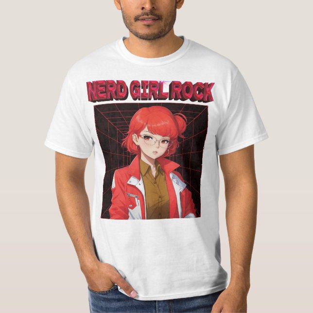 Nerd Rock Mädchen T-Shirt (Vorderseite)