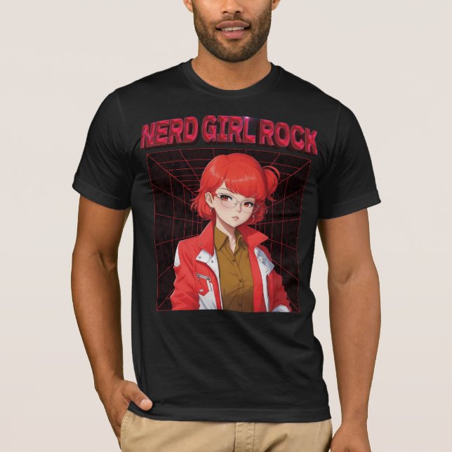 Nerd Rock Mädchen T-Shirt (Vorderseite)