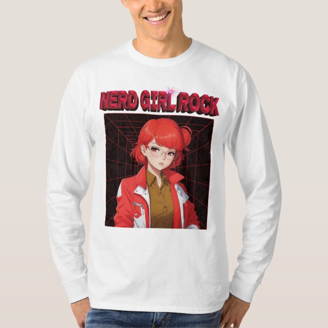 Nerd Rock Mädchen T-Shirt (Vorderseite)