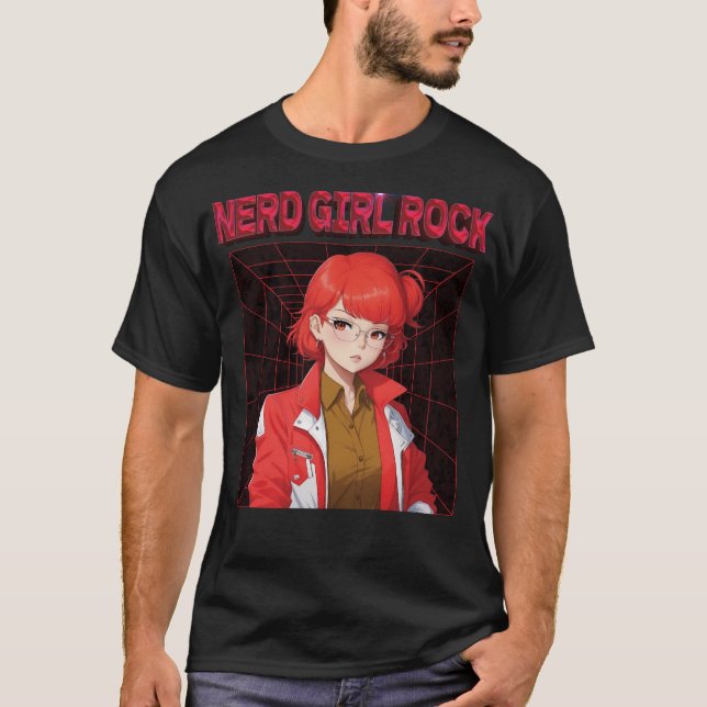 Nerd Rock Mädchen T-Shirt (Vorderseite)