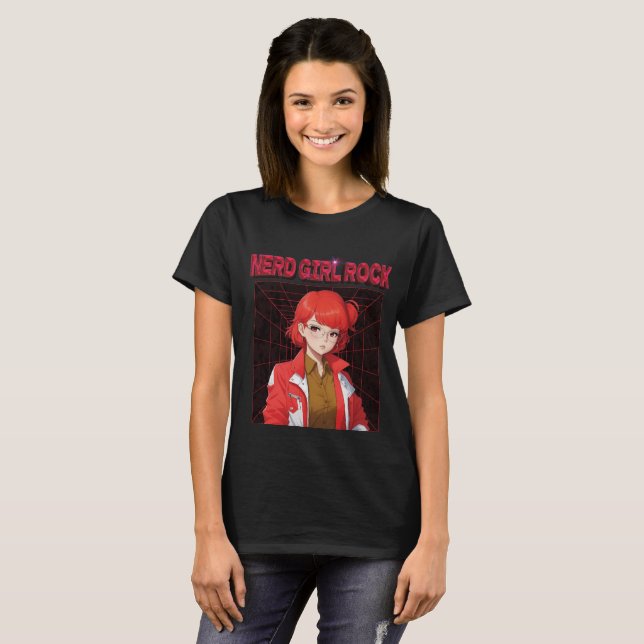 Nerd Rock Mädchen T-Shirt (Vorne ganz)