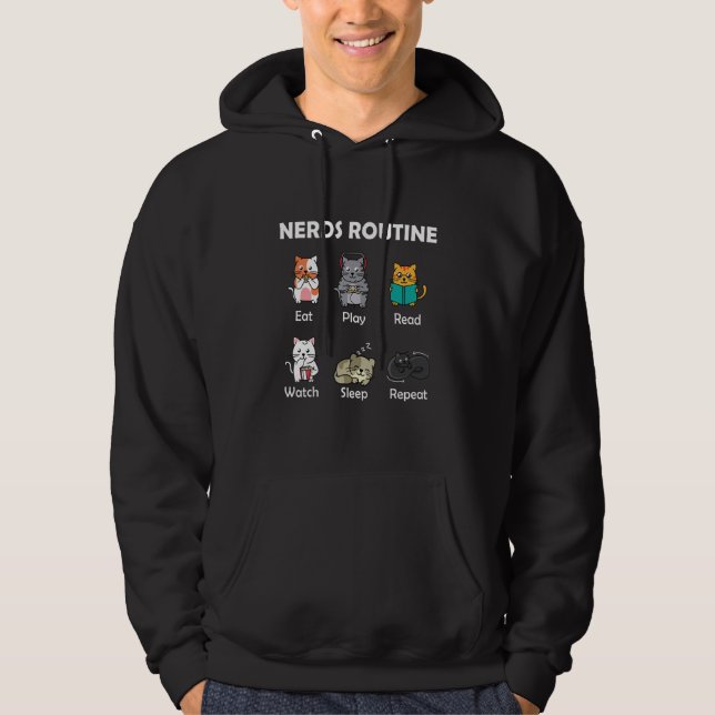 Nerd Routine Bookworm Hoodie (Vorderseite)