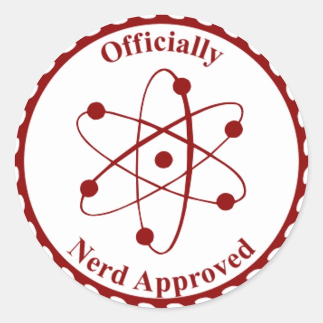 Nerd Siegel des Genehmigungsaufklebers Runder Aufkleber (Vorderseite)