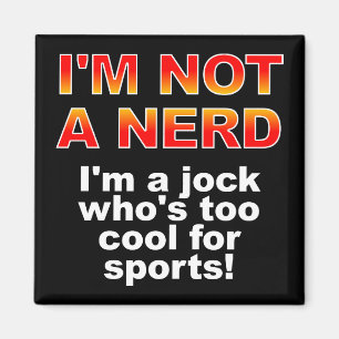 Nerd Sportler Lustiger Kühlschrankmagnet Refrigera Magnet