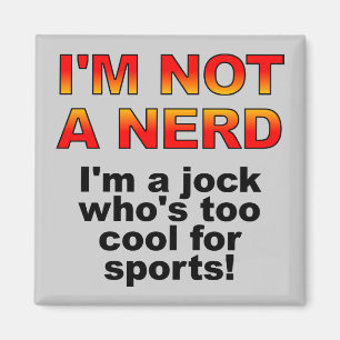 Nerd Sportler Lustiger Kühlschrankmagnet Refrigera Magnet