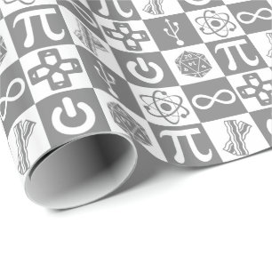 Nerd-Symbole Geschenkpapier